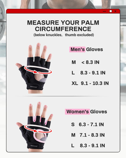 Workout Gloves for Men and Women, Weight Lifting Gloves with Excellent Grip, Lightweight Gym Gloves for Weightlifting, Cycling, Exercise, Crosstraining, Pull Ups, Fitness, Climbing and Rowing